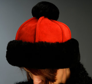 Shearling Pompom Hat